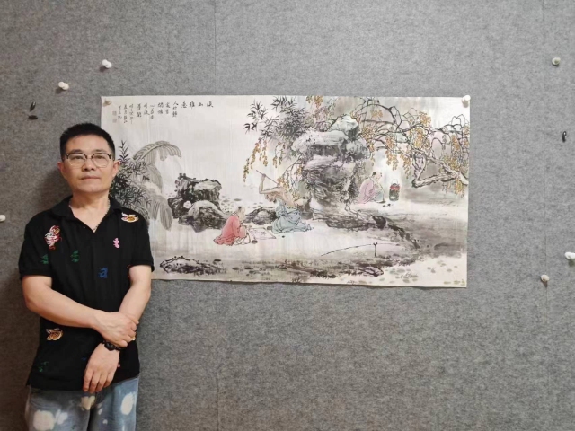 古玩字畫劉紹紅《溪山雅意圖》拍賣,當前價格1788元