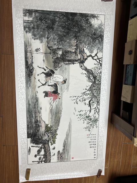 古玩字畫劉紹紅寫意《人物橫幅》拍賣,當前價格1788元