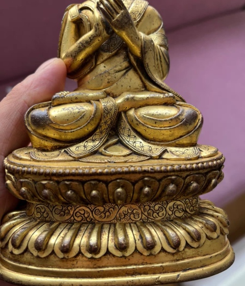 鎏金上師像拍賣，當前價格86500元