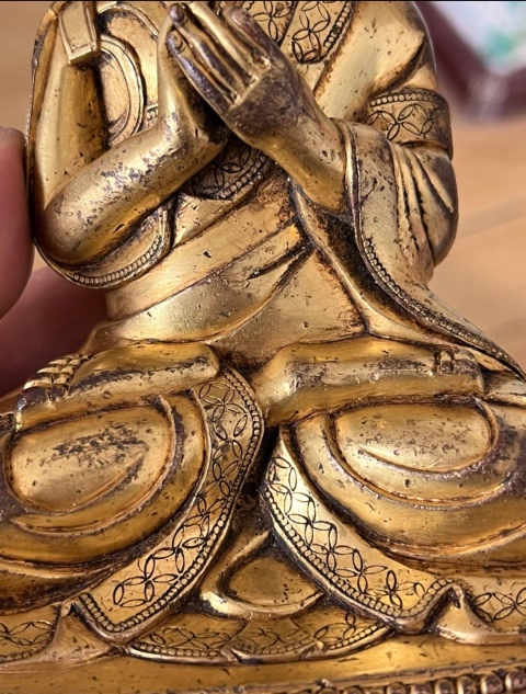 古玩銅器鎏金上師像拍賣,當(dāng)前價(jià)格86500元