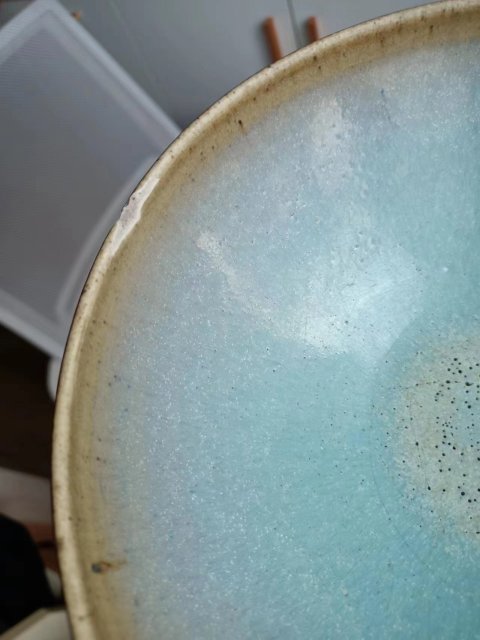 古玩陶瓷域鑒實物鑒定!元代鈞窯天藍釉大碗,全網孤品!拍賣,當前價格6000元
