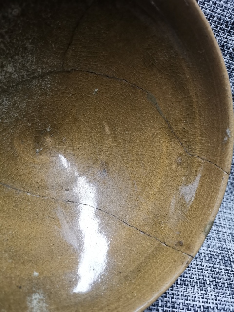 古玩陶瓷元代，鈞窯黃釉大碗拍賣，當前價格3333元