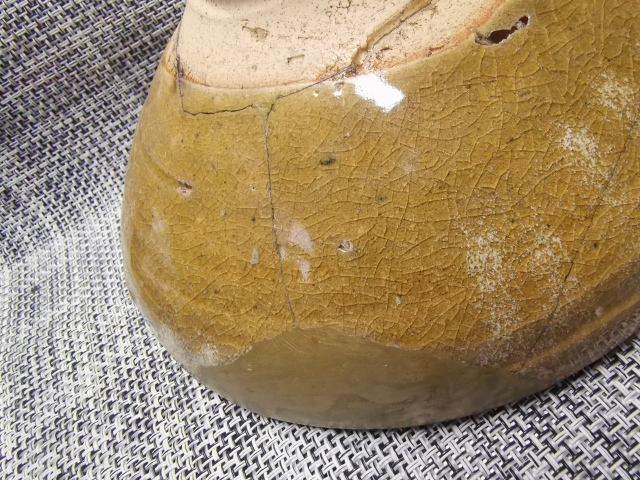 古玩陶瓷元代，鈞窯黃釉大碗拍賣，當前價格3333元