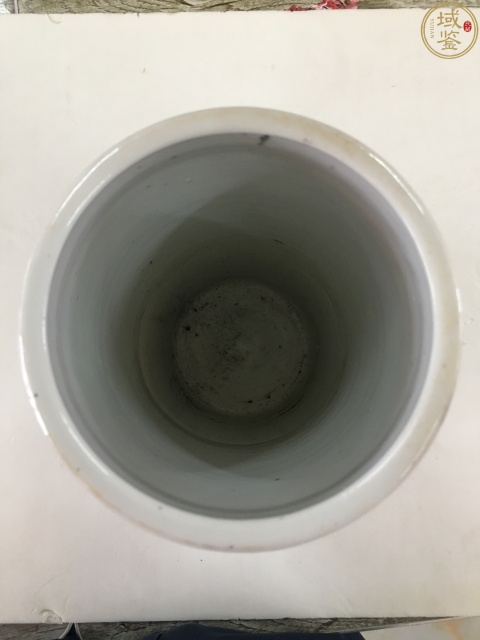 古玩陶瓷淺絳彩山水紋風景帽筒拍賣，當前價格4600元