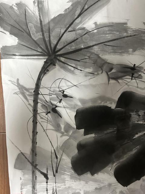 古玩字畫沈彬瘦《荷塘游龍》拍賣，當前價格450元