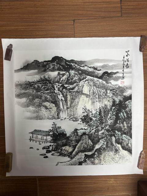 古玩字畫龍秀生《山水》拍賣,當前價格588元