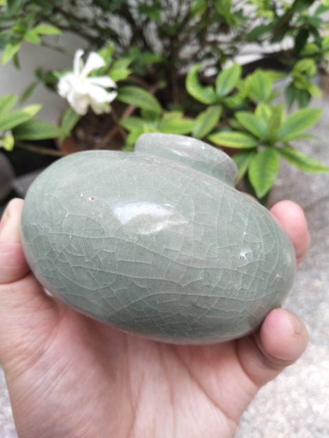 古玩陶瓷元龍泉青釉大號水盂拍賣,當前價格1800元