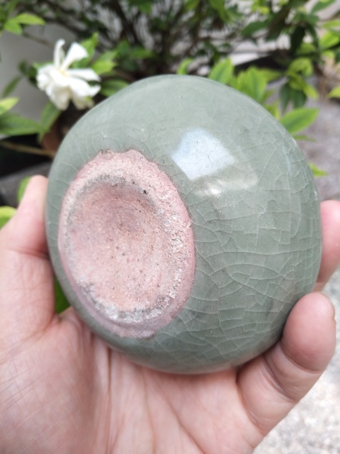 古玩陶瓷元龍泉青釉大號水盂拍賣,當前價格1800元