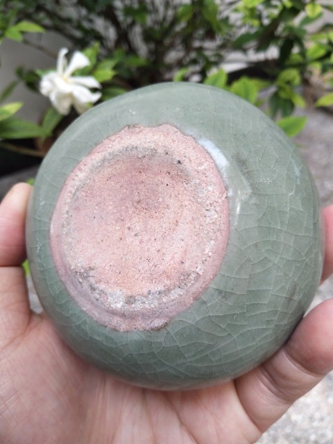古玩陶瓷元龍泉青釉大號水盂拍賣,當前價格1800元