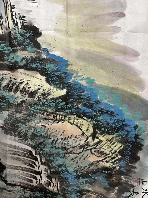 古玩字畫占山《山高水長》拍賣,當前價格458元