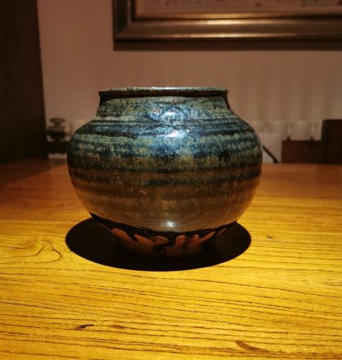 古玩陶瓷金元窯變黑釉鐵銹花茶入拍賣，當(dāng)前價(jià)格1999元