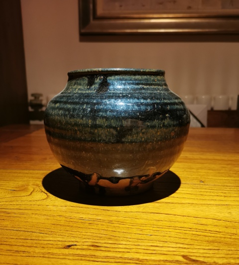 古玩陶瓷金元窯變黑釉鐵銹花茶入拍賣，當(dāng)前價(jià)格1999元
