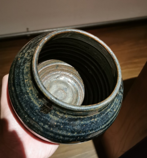 古玩陶瓷金元窯變黑釉鐵銹花茶入拍賣，當(dāng)前價(jià)格1999元