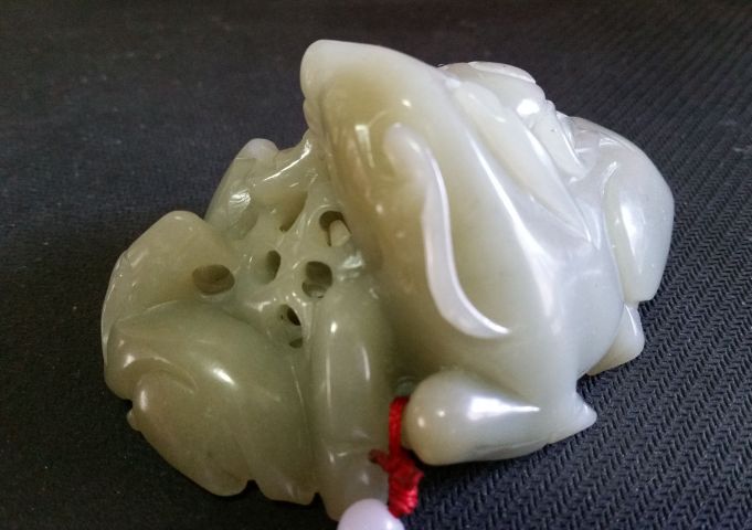 古玩玉器和田玉雕“三陽開泰”擺件拍賣，當前價格1880元