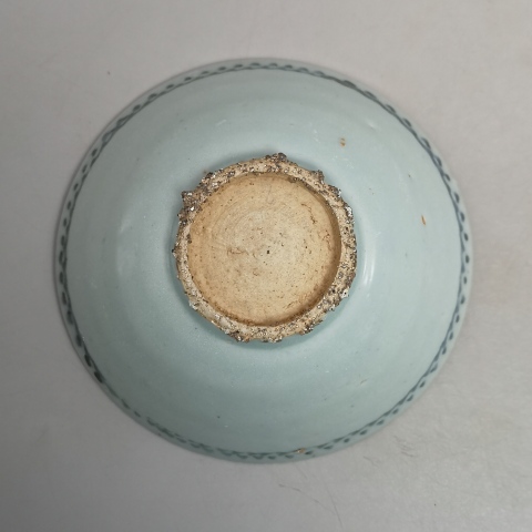 古玩陶瓷明代中期 弘治正德左右青花碗拍賣,當前價格1200元