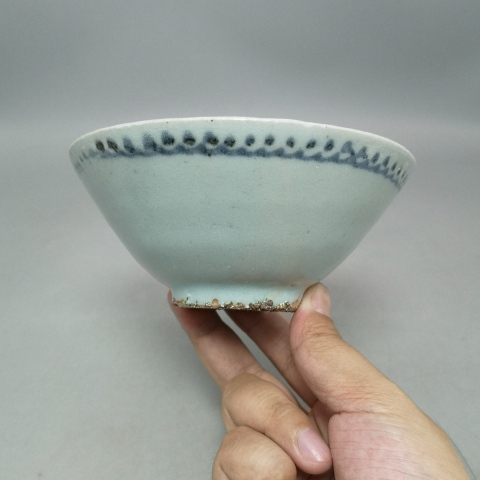 古玩陶瓷明代中期 弘治正德左右青花碗拍賣,當前價格1200元
