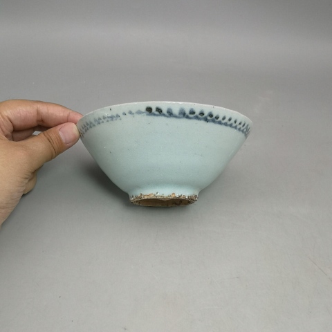 古玩陶瓷明代中期 弘治正德左右青花碗拍賣,當前價格1200元