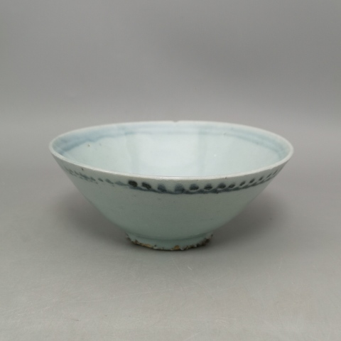 古玩陶瓷明代中期 弘治正德左右青花碗拍賣,當前價格1200元