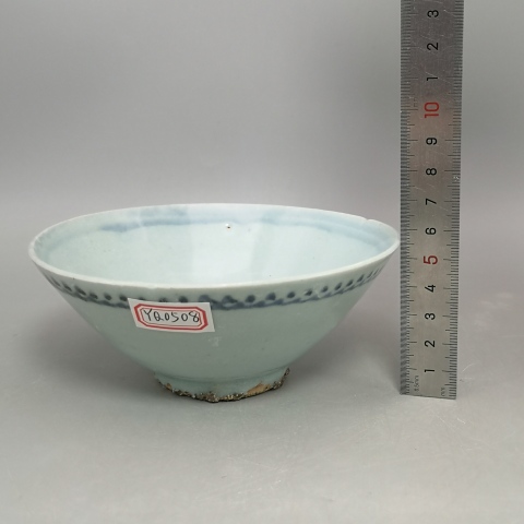 古玩陶瓷明代中期 弘治正德左右青花碗拍賣,當前價格1200元