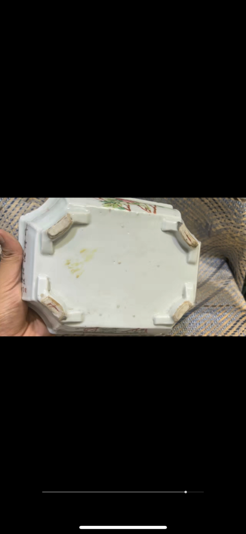古玩陶瓷晚清張子英粉彩富貴白頭鳥紋水仙盆拍賣,當前價格3600元