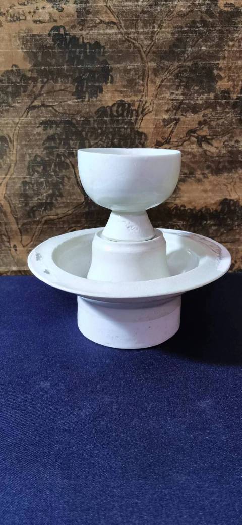 古玩陶瓷青白釉茶器盞和托拍賣,當前價格8000元