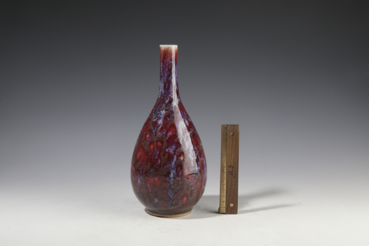 古玩陶瓷清中晚·窯變釉膽瓶拍賣(mài)，當(dāng)前價(jià)格15000元