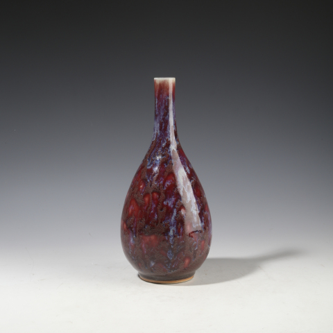 古玩陶瓷清中晚·窯變釉膽瓶拍賣(mài)，當(dāng)前價(jià)格15000元