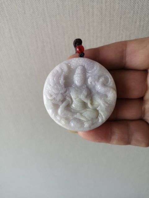 古玩玉器天然翡翠雕“御龍觀音”掛牌拍賣,當前價格680元