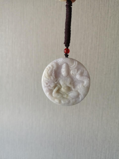 古玩玉器天然翡翠雕“御龍觀音”掛牌拍賣,當前價格680元