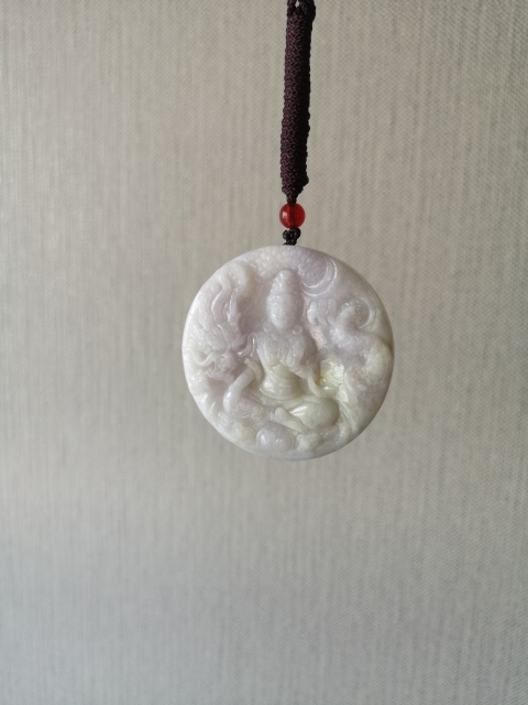 古玩玉器天然翡翠雕“御龍觀音”掛牌拍賣,當前價格680元