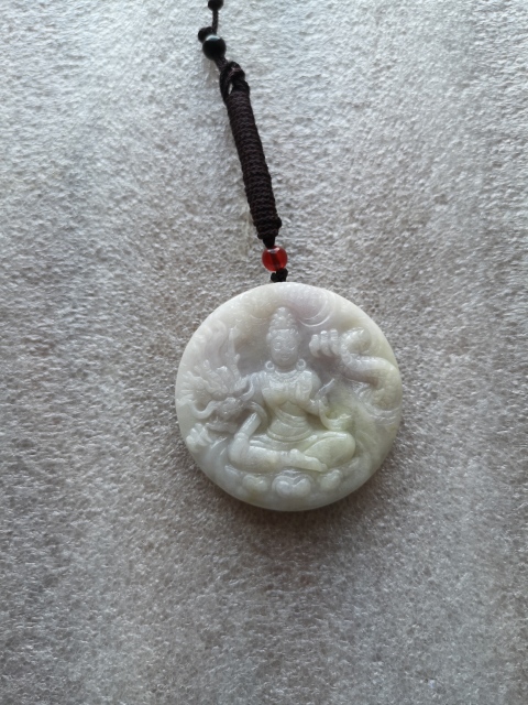 古玩玉器天然翡翠雕“御龍觀音”掛牌拍賣,當前價格680元
