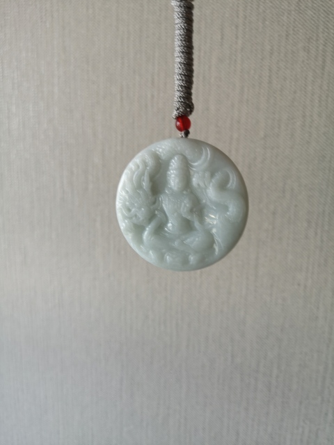 古玩玉器天然翡翠雕“御龍觀音”掛牌拍賣，當前價格680元