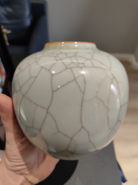 古玩陶瓷仿官釉蘋果型罐拍賣，當(dāng)前價格6998元