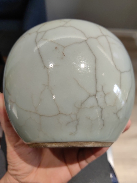 古玩陶瓷仿官釉蘋果型罐拍賣，當(dāng)前價格6998元