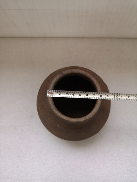 古玩陶瓷明代褐釉罐拍賣,當前價格298元