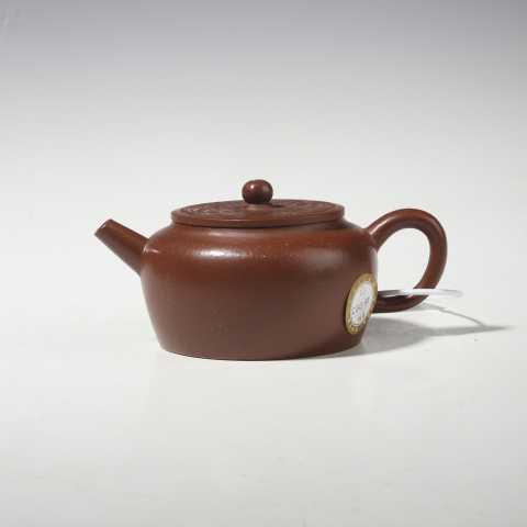 古玩雜項(xiàng)當(dāng)代·范家福制降坡泥刻繪平蓋蓮子壺拍賣(mài),當(dāng)前價(jià)格800元