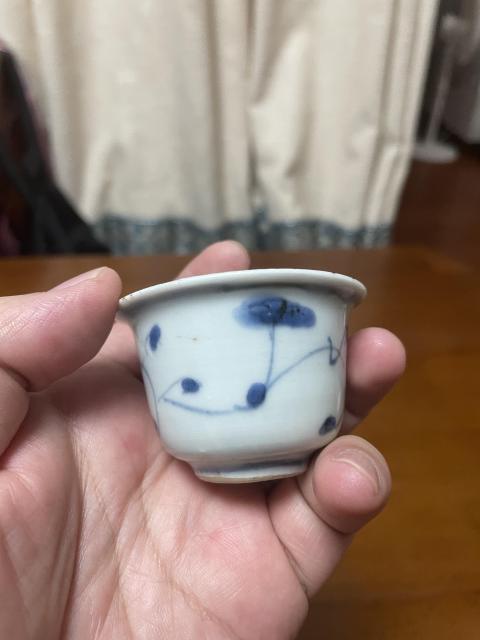古玩陶瓷明晚期·青花纏枝杯拍賣，當前價格980元