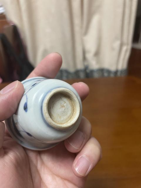 古玩陶瓷明晚期·青花纏枝杯拍賣，當前價格980元