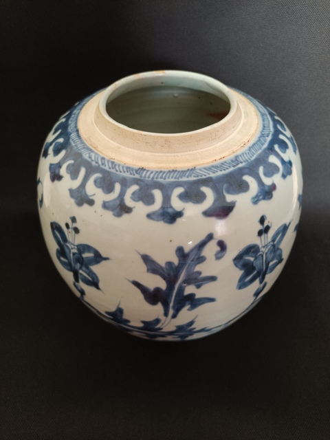 古玩陶瓷康熙青花罐拍賣，當(dāng)前價格7500元