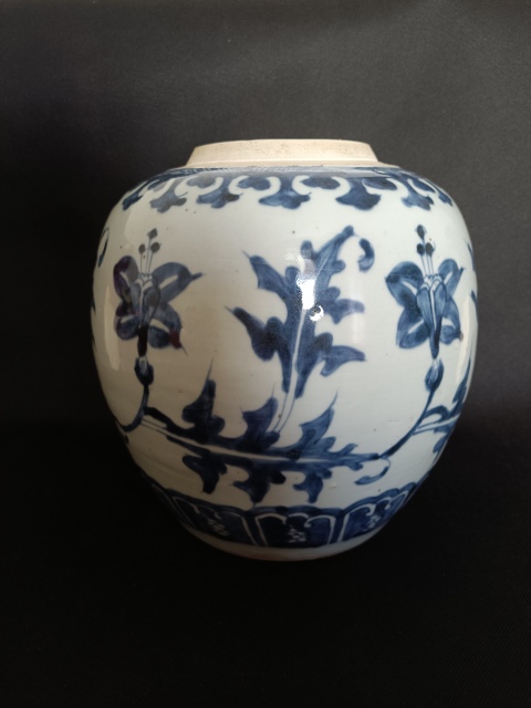 古玩陶瓷康熙青花罐拍賣，當(dāng)前價格7500元