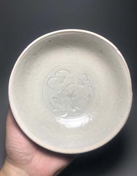 古玩陶瓷精品青白釉刻花紋大碗（收藏級）拍賣，當前價格1888元