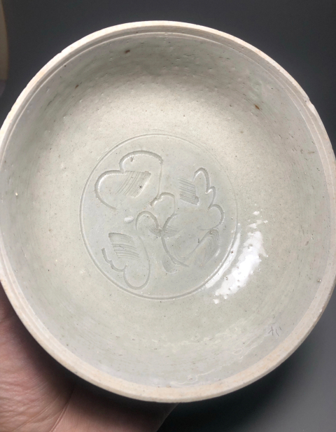 古玩陶瓷精品青白釉刻花紋大碗（收藏級）拍賣，當前價格1888元