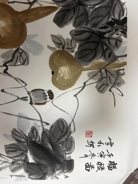 古玩字畫楊雪紅老師《福祿圖》拍賣,當前價格378元