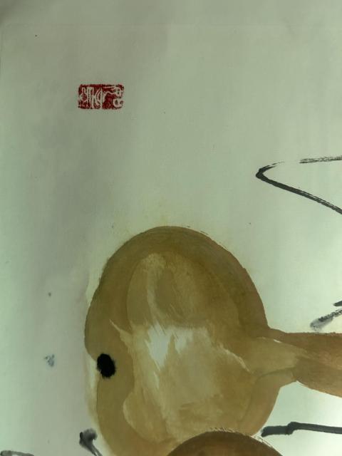 古玩字畫楊雪紅老師《福祿圖》拍賣,當前價格378元