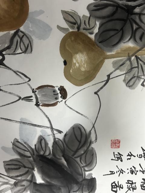 古玩字畫楊雪紅老師《福祿圖》拍賣,當前價格378元