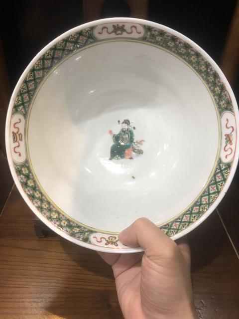 古玩陶瓷（新年放漏中）晚清-百子嬰戲紋-五彩大碗拍賣，當前價格3360元