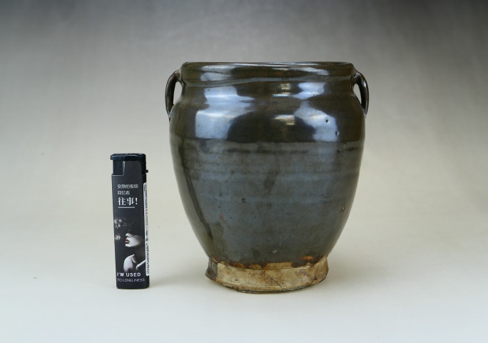 古玩陶瓷明代.茶葉末釉雙系罐（1368年-1644年）拍賣，當前價格260元