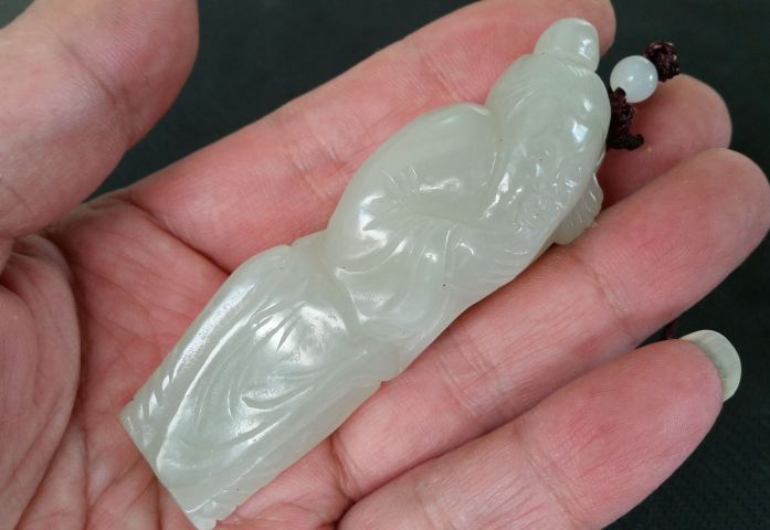 古玩玉器和田玉雕“漁翁得利”把件拍賣，當前價格680元