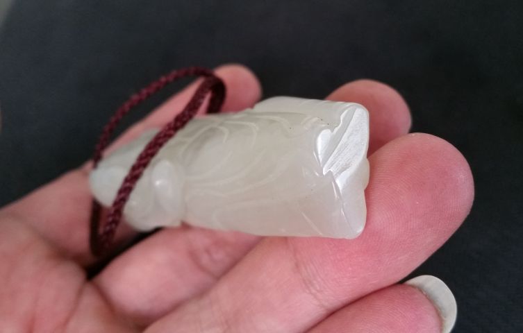 古玩玉器和田玉雕“漁翁得利”把件拍賣，當前價格680元