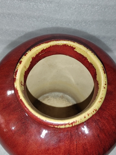 古玩陶瓷紅釉罐拍賣，當前價格1280元
